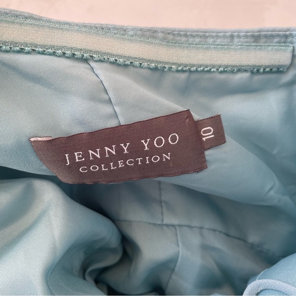 Jenny Yoo Annabelle Convertible Tulle Column Dress Dusty Blue Size 10 - Picture 4 of 8